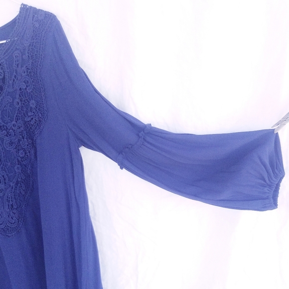 Boho Navy Blue Dress - Picture 2 of 4